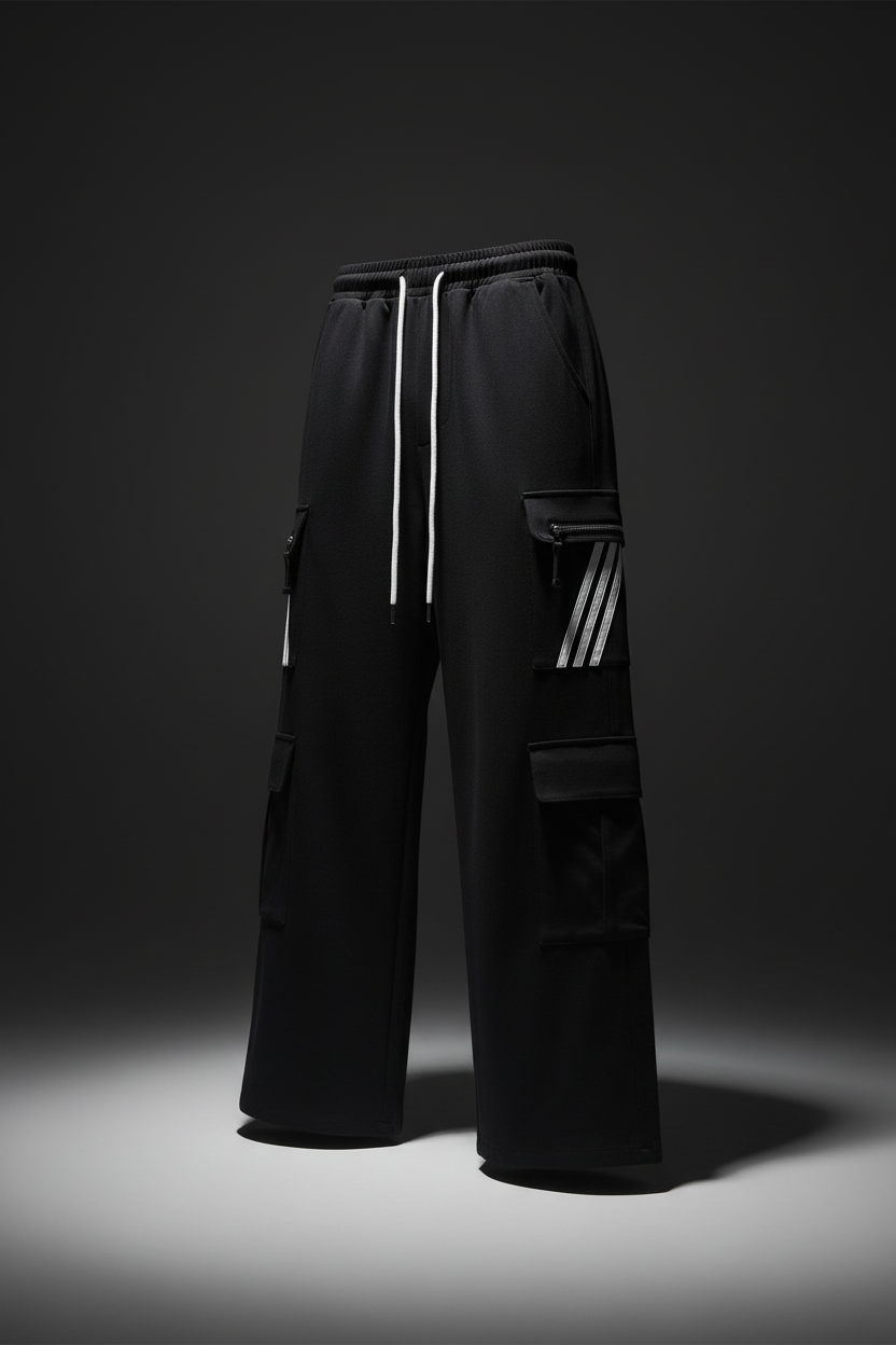 Jet Black Tactical Heavy Cargo Pants