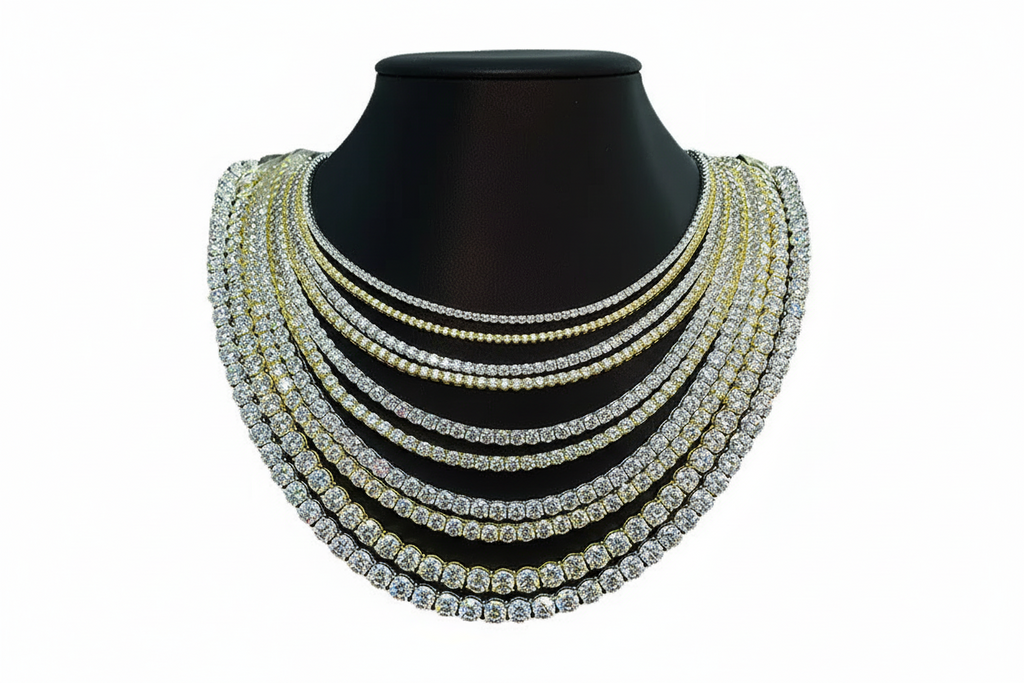 VVS Moissanite Necklace Sterling Silver Chain